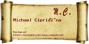 Michael Cipriána névjegykártya